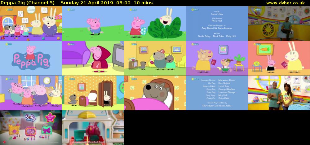 Peppa Pig (Channel 5) Sunday 21 April 2019 08:00 - 08:10