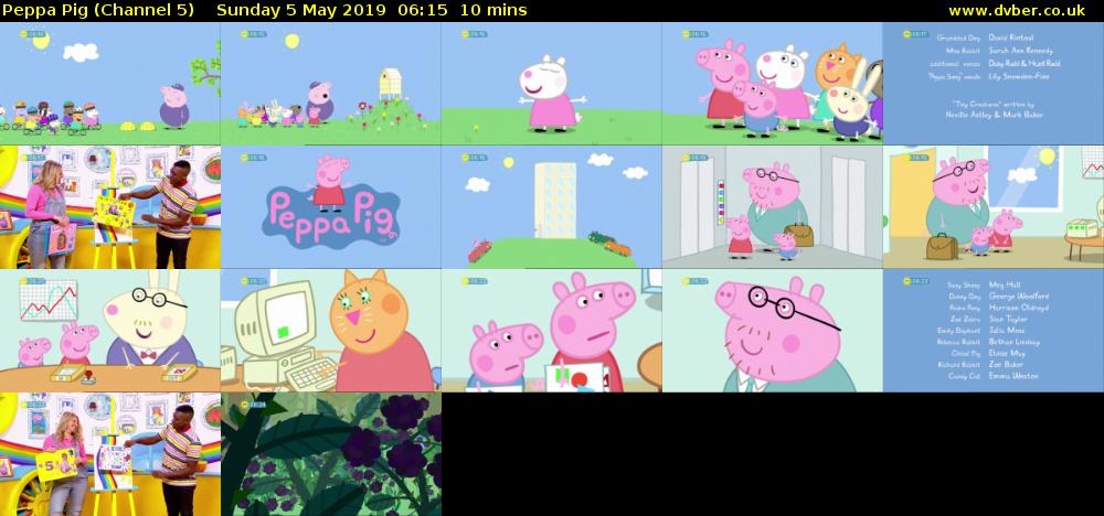 Peppa Pig (Channel 5) Sunday 5 May 2019 06:15 - 06:25
