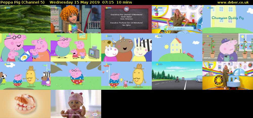 Peppa Pig (Channel 5) Wednesday 15 May 2019 07:15 - 07:25