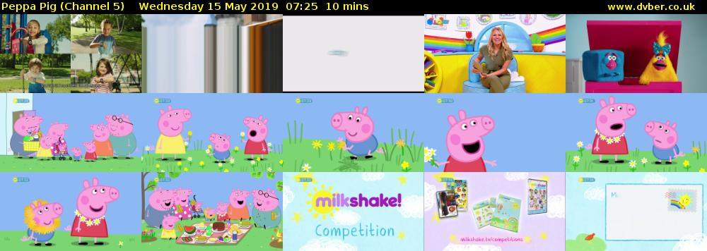 Peppa Pig (Channel 5) Wednesday 15 May 2019 07:25 - 07:35