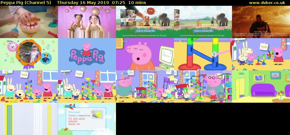 Peppa Pig (Channel 5) Thursday 16 May 2019 07:25 - 07:35