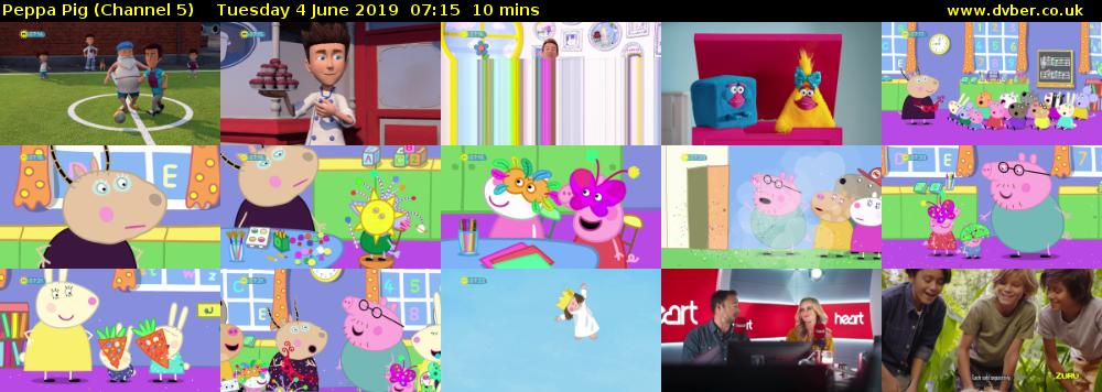 Peppa Pig (Channel 5) Tuesday 4 June 2019 07:15 - 07:25