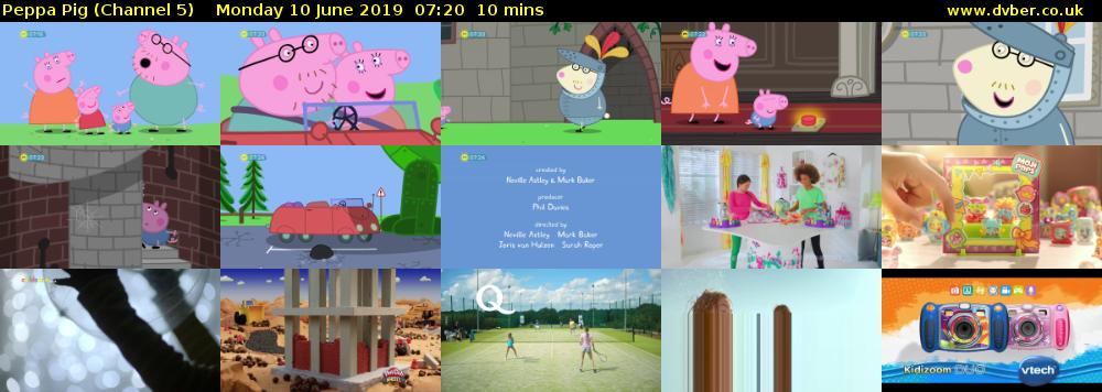 Peppa Pig (Channel 5) Monday 10 June 2019 07:20 - 07:30