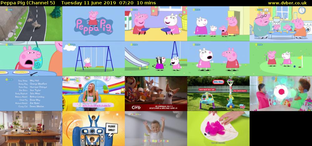 Peppa Pig (Channel 5) Tuesday 11 June 2019 07:20 - 07:30