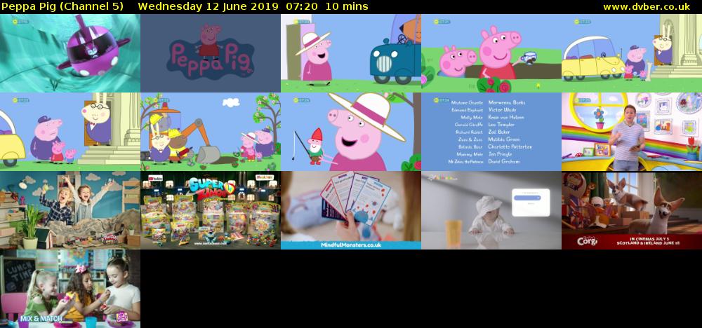 Peppa Pig (Channel 5) Wednesday 12 June 2019 07:20 - 07:30