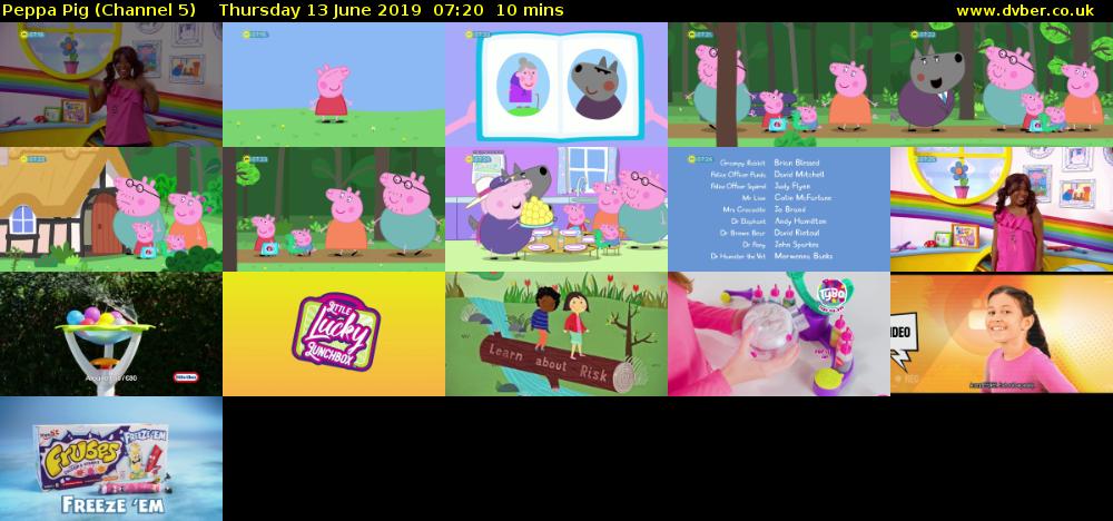 Peppa Pig (Channel 5) Thursday 13 June 2019 07:20 - 07:30
