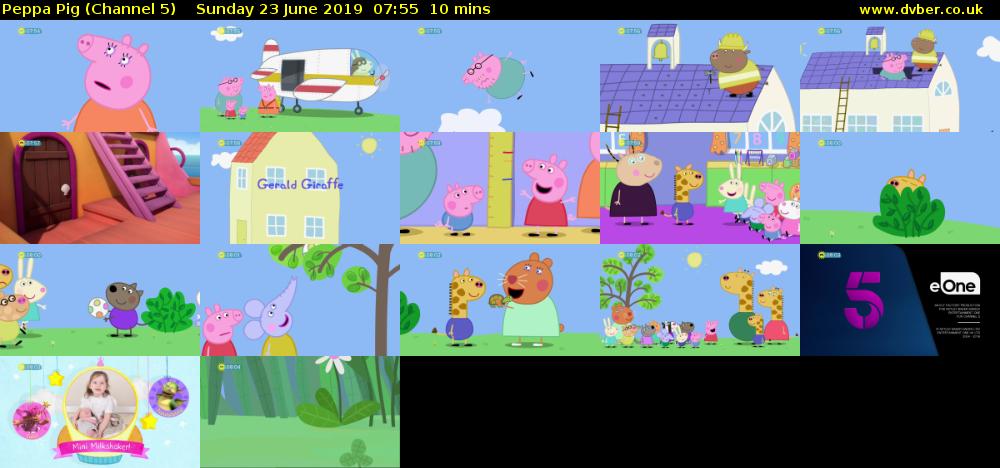 Peppa Pig (Channel 5) Sunday 23 June 2019 07:55 - 08:05