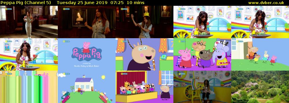 Peppa Pig (Channel 5) Tuesday 25 June 2019 07:25 - 07:35