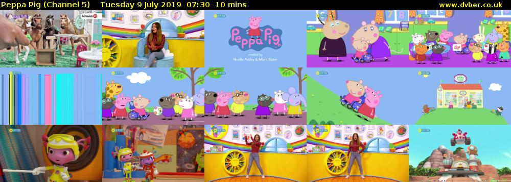 Peppa Pig (Channel 5) Tuesday 9 July 2019 07:30 - 07:40