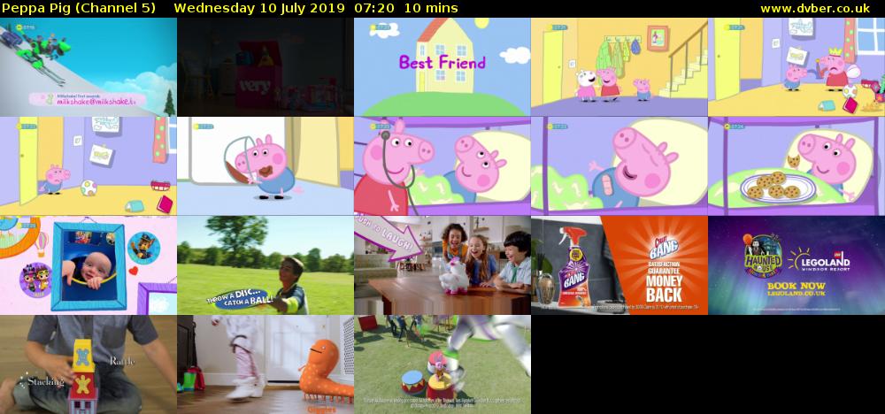 Peppa Pig (Channel 5) Wednesday 10 July 2019 07:20 - 07:30
