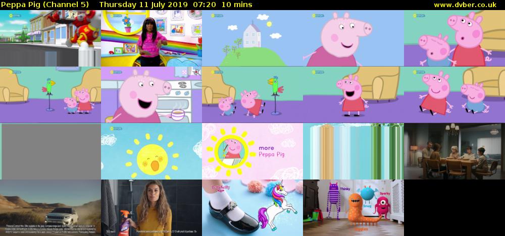 Peppa Pig (Channel 5) Thursday 11 July 2019 07:20 - 07:30