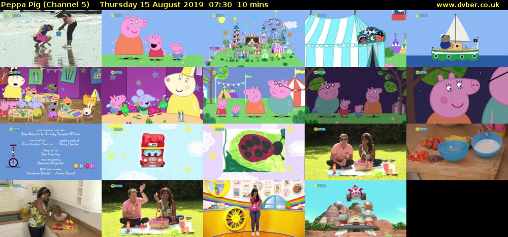 Peppa Pig (Channel 5) Thursday 15 August 2019 07:30 - 07:40