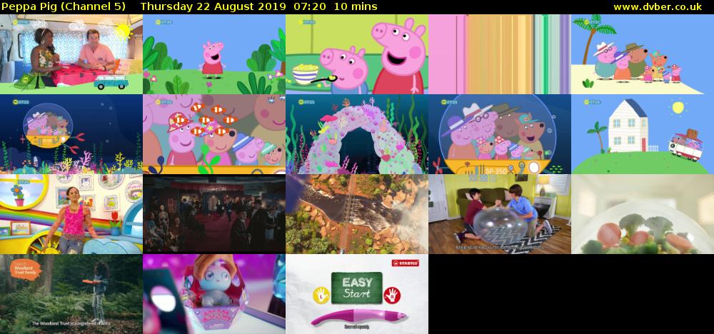 Peppa Pig (Channel 5) Thursday 22 August 2019 07:20 - 07:30