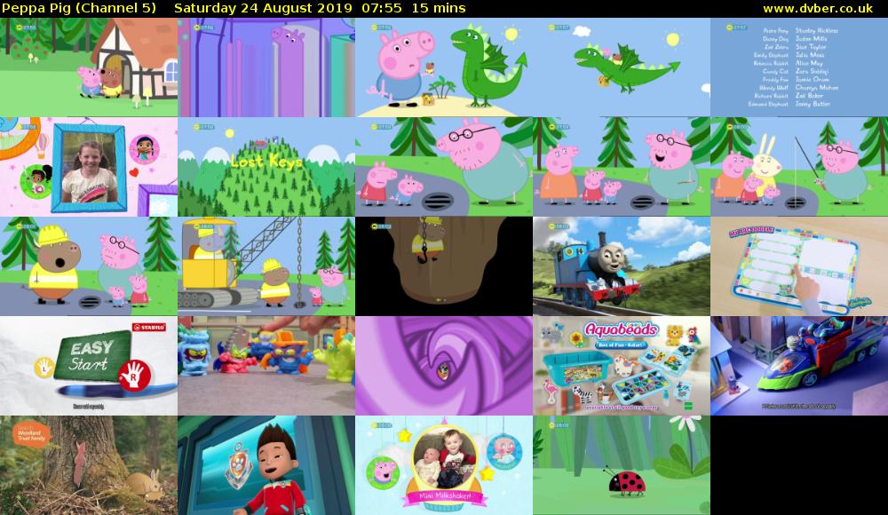 Peppa Pig (Channel 5) Saturday 24 August 2019 07:55 - 08:10