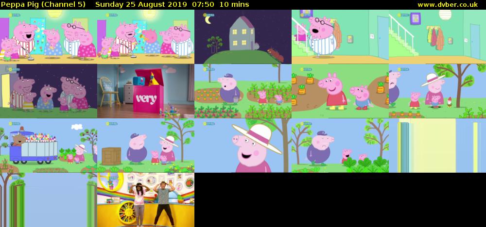 Peppa Pig (Channel 5) Sunday 25 August 2019 07:50 - 08:00