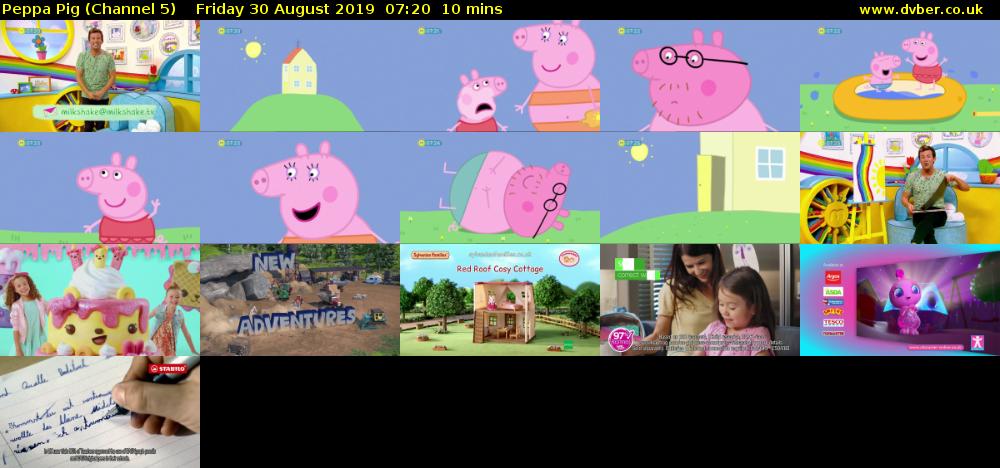 Peppa Pig (Channel 5) Friday 30 August 2019 07:20 - 07:30