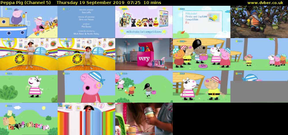 Peppa Pig (Channel 5) Thursday 19 September 2019 07:25 - 07:35