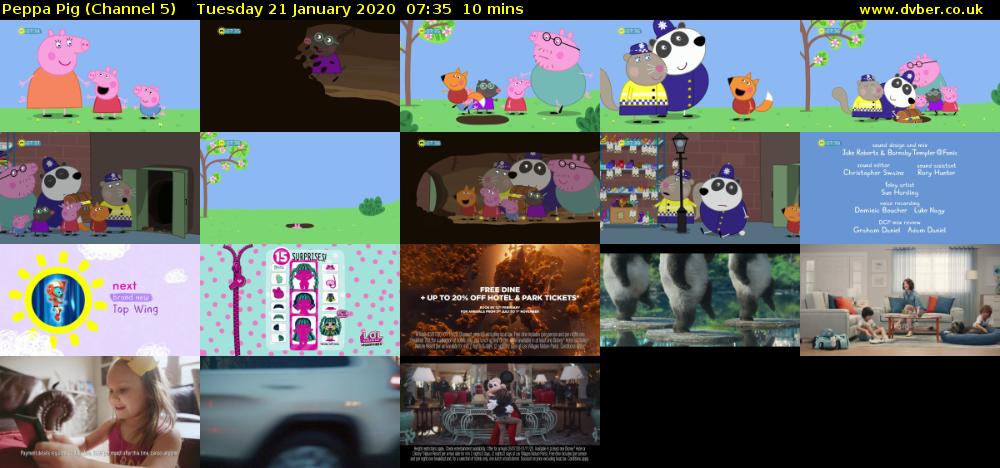 Peppa Pig (Channel 5) Tuesday 21 January 2020 07:35 - 07:45