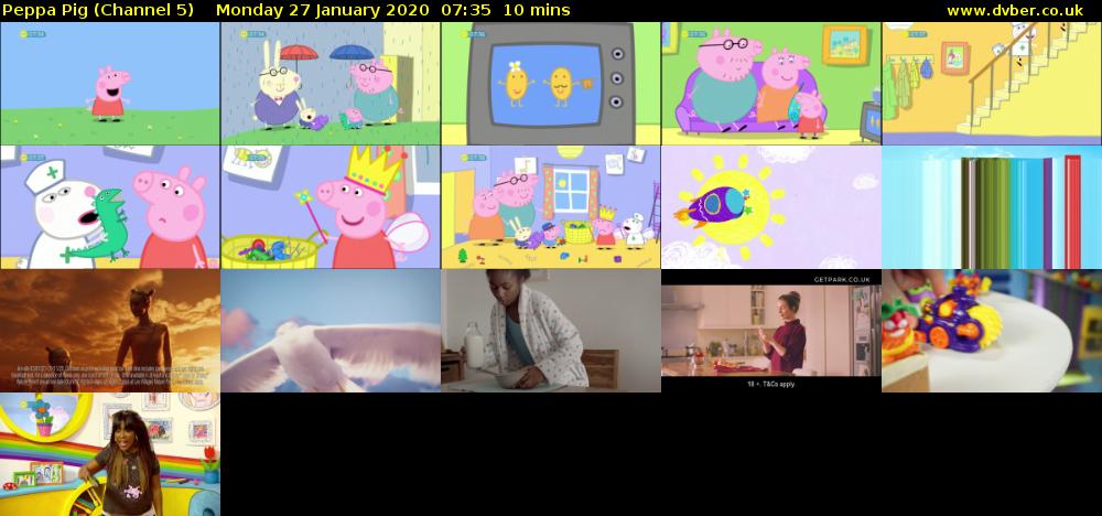 Peppa Pig (Channel 5) Monday 27 January 2020 07:35 - 07:45