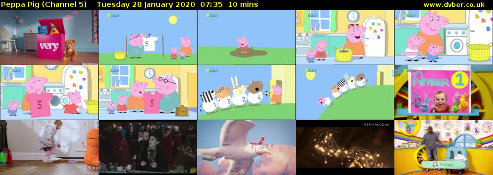 Peppa Pig (Channel 5) Tuesday 28 January 2020 07:35 - 07:45