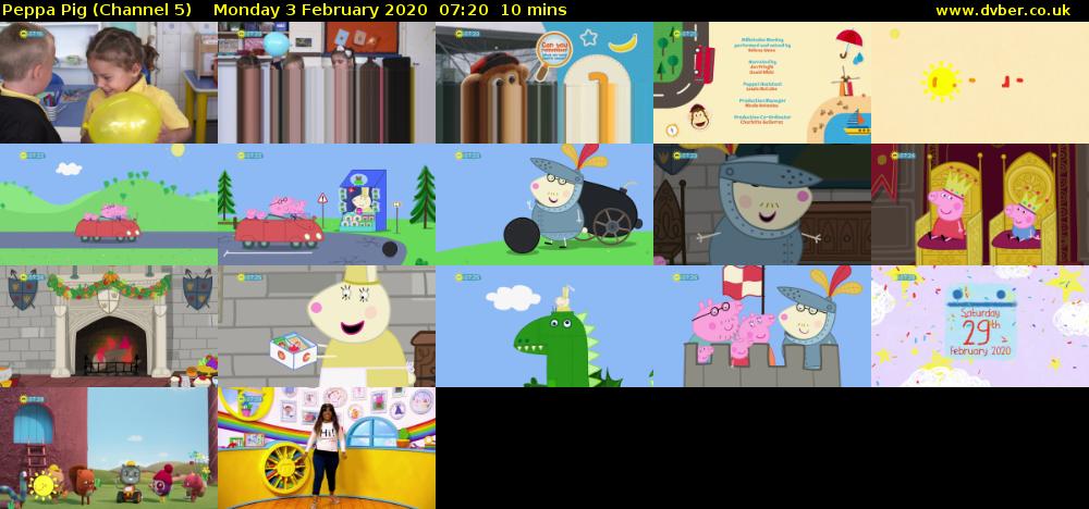 Peppa Pig (Channel 5) Monday 3 February 2020 07:20 - 07:30