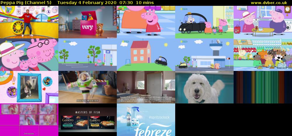 Peppa Pig (Channel 5) Tuesday 4 February 2020 07:30 - 07:40