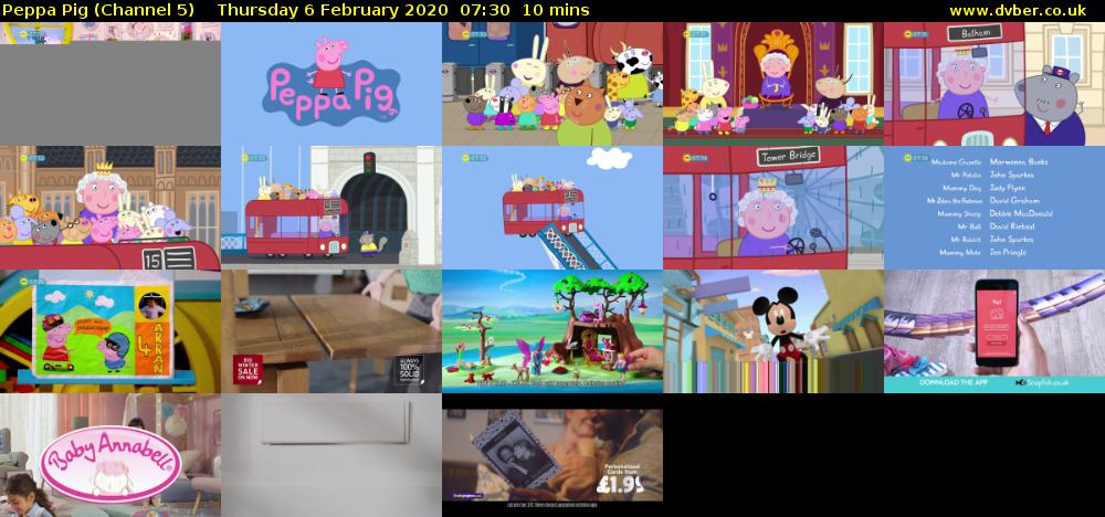 Peppa Pig (Channel 5) Thursday 6 February 2020 07:30 - 07:40