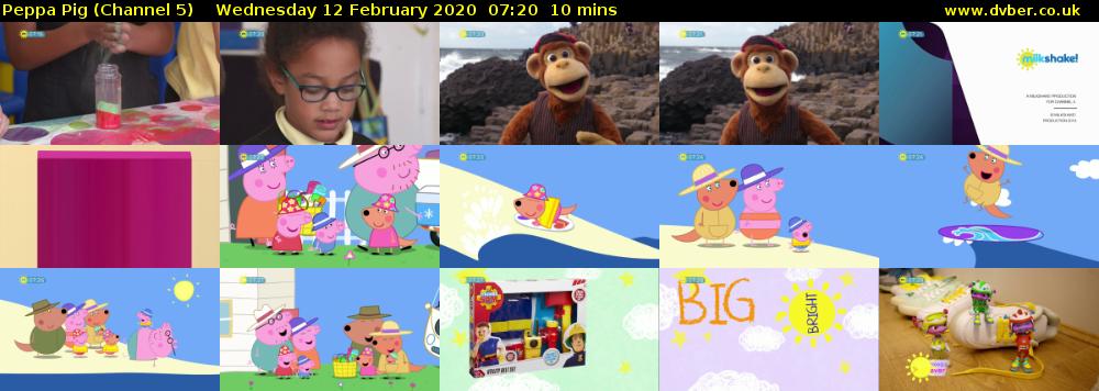 Peppa Pig (Channel 5) Wednesday 12 February 2020 07:20 - 07:30