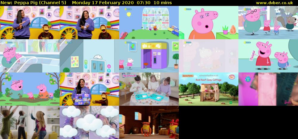 Peppa Pig (Channel 5) Monday 17 February 2020 07:30 - 07:40
