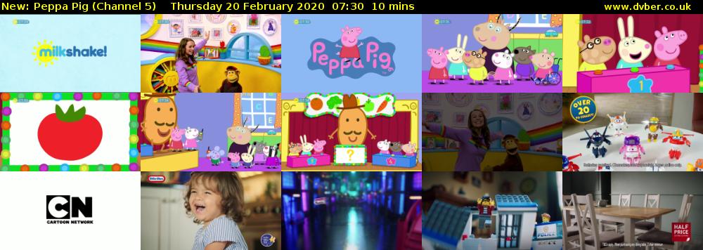 Peppa Pig (Channel 5) Thursday 20 February 2020 07:30 - 07:40