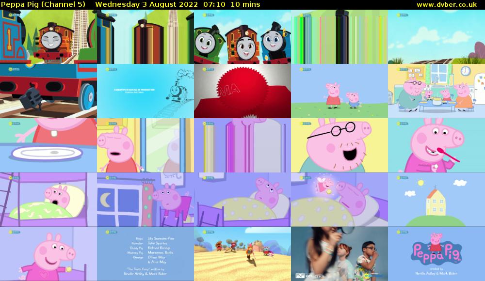 Peppa Pig (Channel 5) Wednesday 3 August 2022 07:10 - 07:20