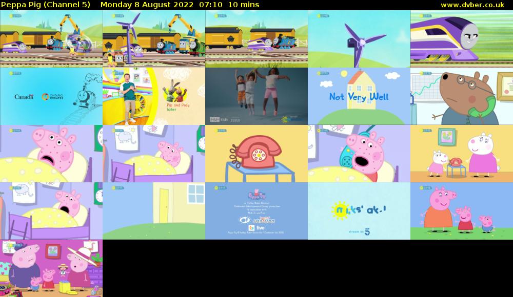 Peppa Pig (Channel 5) Monday 8 August 2022 07:10 - 07:20