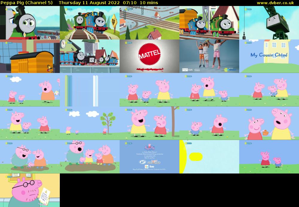 Peppa Pig (Channel 5) Thursday 11 August 2022 07:10 - 07:20