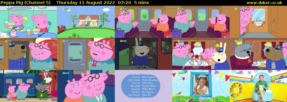 Peppa Pig (Channel 5) Thursday 11 August 2022 07:20 - 07:25
