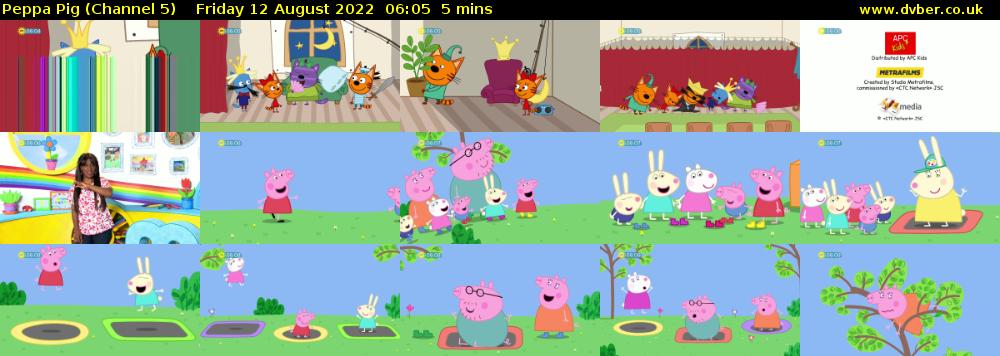 Peppa Pig (Channel 5) Friday 12 August 2022 06:05 - 06:10