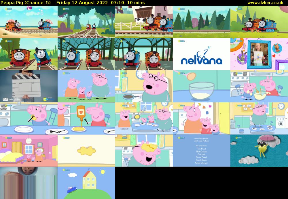 Peppa Pig (Channel 5) Friday 12 August 2022 07:10 - 07:20