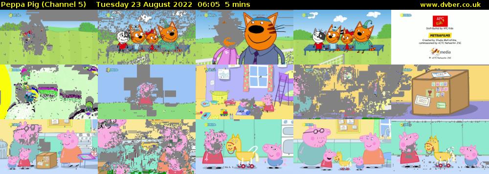 Peppa Pig (Channel 5) Tuesday 23 August 2022 06:05 - 06:10