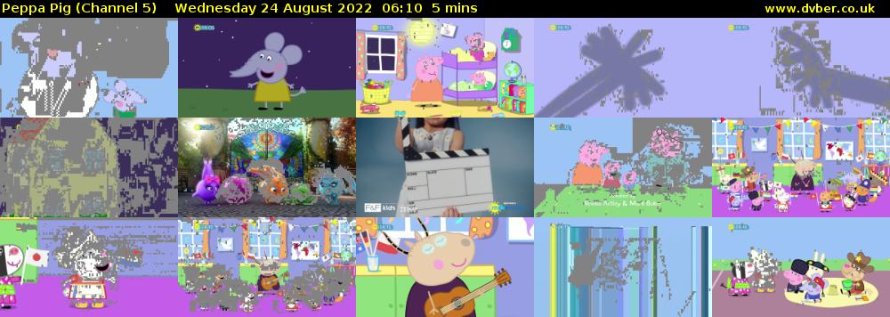 Peppa Pig (Channel 5) Wednesday 24 August 2022 06:10 - 06:15