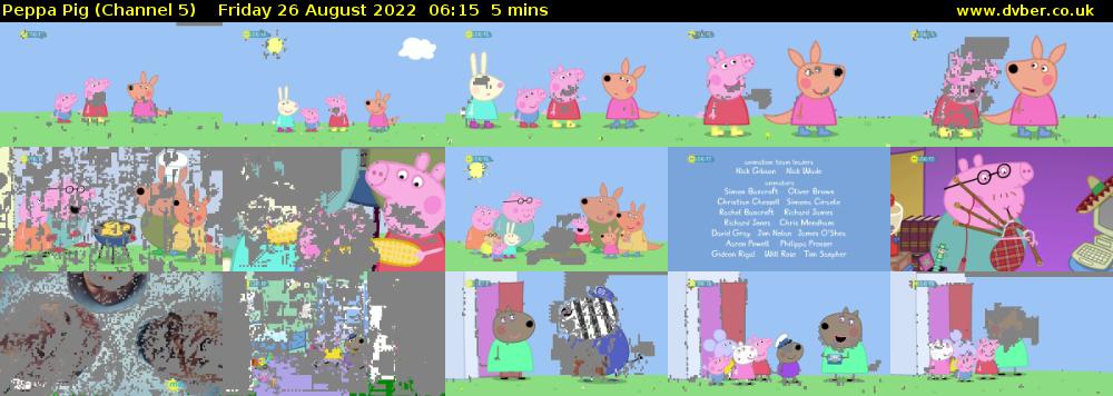 Peppa Pig (Channel 5) Friday 26 August 2022 06:15 - 06:20