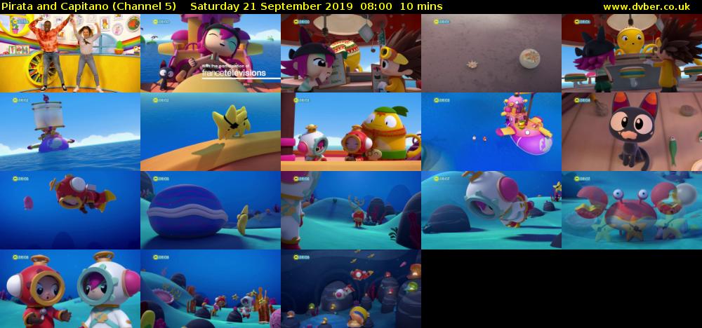 Pirata and Capitano (Channel 5) Saturday 21 September 2019 08:00 - 08:10