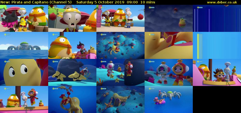 Pirata and Capitano (Channel 5) Saturday 5 October 2019 09:00 - 09:10