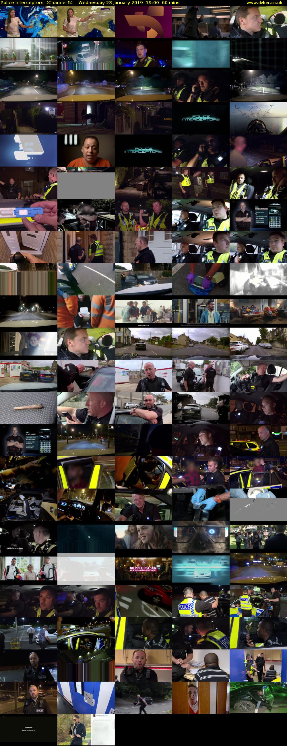 Police Interceptors  (Channel 5) Wednesday 23 January 2019 19:00 - 20:00