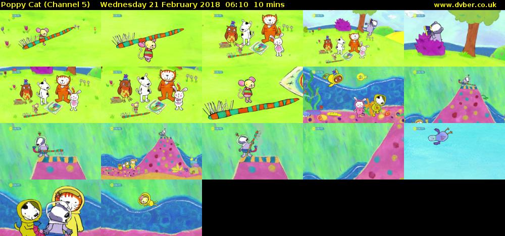 Poppy Cat (Channel 5) Wednesday 21 February 2018 06:10 - 06:20