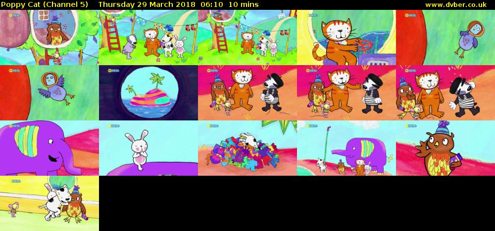 Poppy Cat (Channel 5) Thursday 29 March 2018 06:10 - 06:20