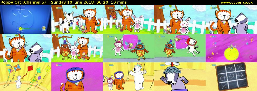 Poppy Cat (Channel 5) Sunday 10 June 2018 06:20 - 06:30