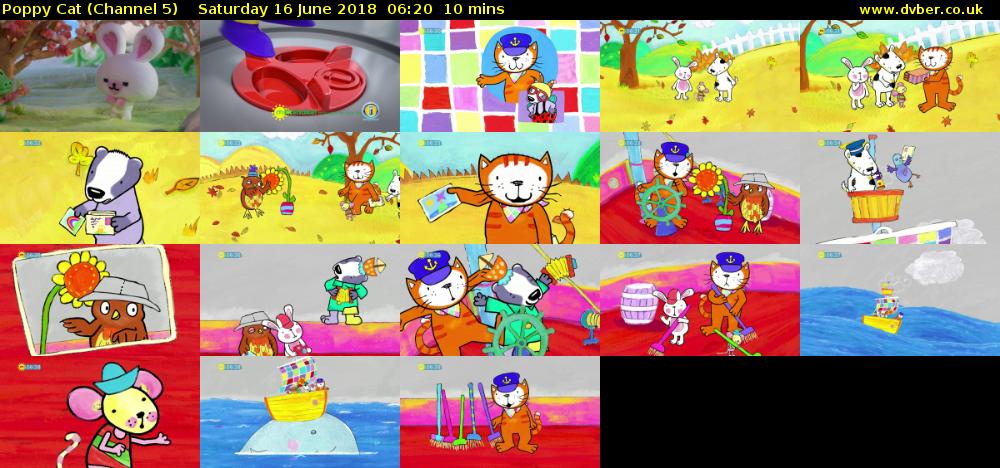 Poppy Cat (Channel 5) Saturday 16 June 2018 06:20 - 06:30