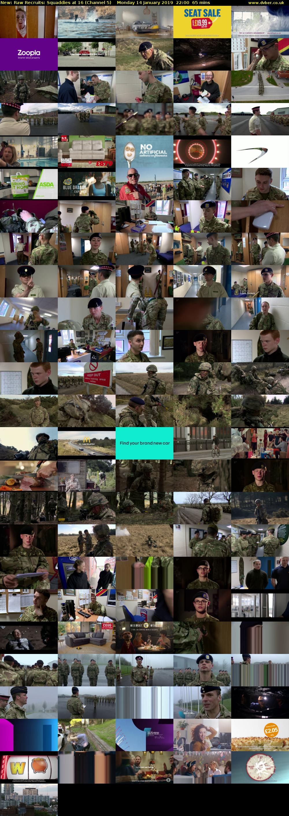 Raw Recruits: Squaddies at 16 (Channel 5) Monday 14 January 2019 22:00 - 23:05