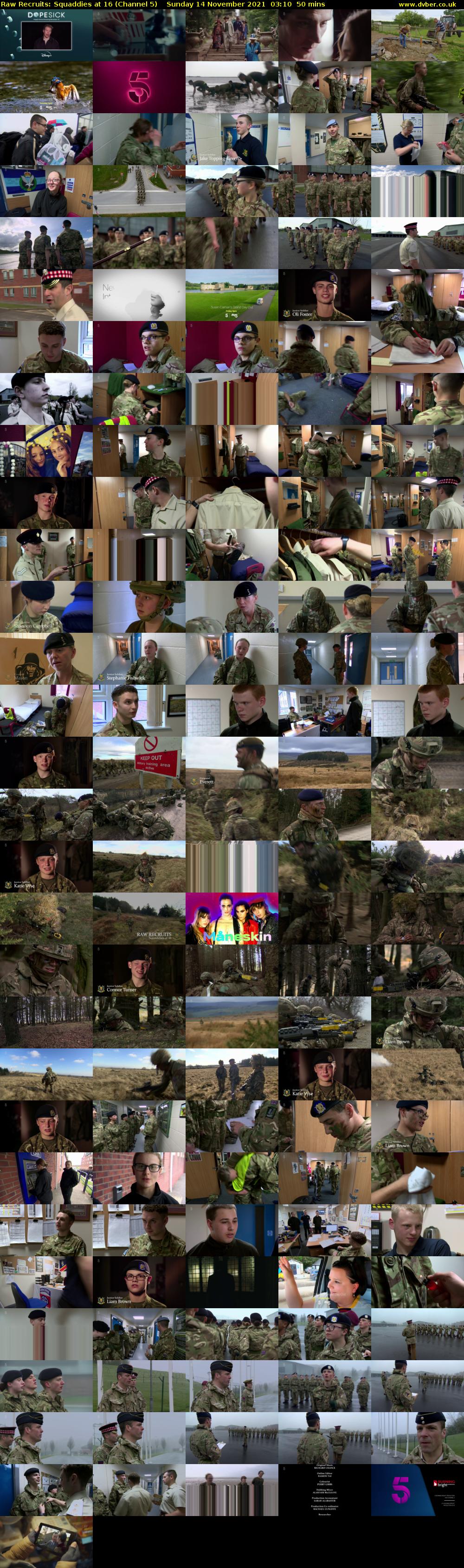 Raw Recruits: Squaddies at 16 (Channel 5) Sunday 14 November 2021 03:10 - 04:00