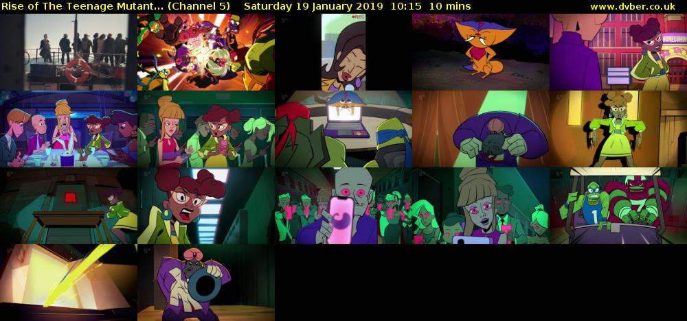 Rise of The Teenage Mutant... (Channel 5) Saturday 19 January 2019 10:15 - 10:25