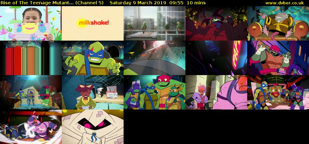 Rise of The Teenage Mutant... (Channel 5) Saturday 9 March 2019 09:55 - 10:05